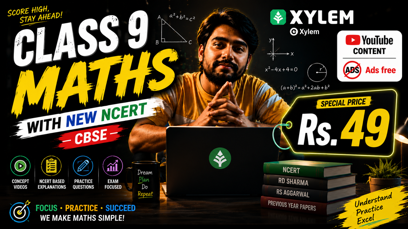 Class 9 | New NCERT | Maths | CBSE | Xylem Youtube Ads free Videos