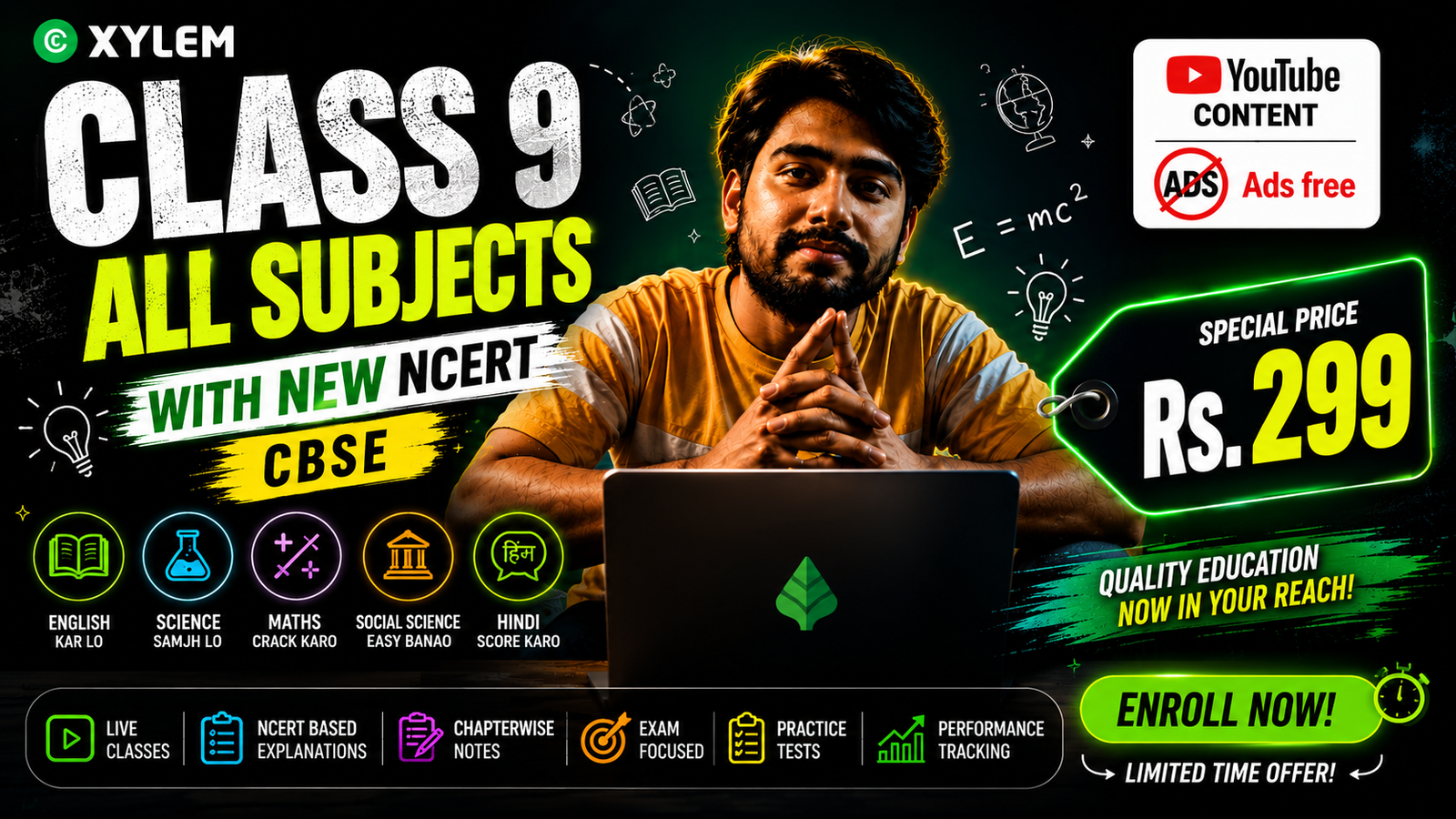 Class 9 | New NCERT | Xylem Youtube Ads Free Videos |CBSE